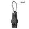 Black durable glove clip with an ergonomic buckle for work safety