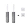 A set of heavy duty pumice cleaning scrubber sticks with white handles and square heads.