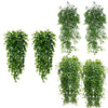 Múltiples arreglos de vides artificiales verdes colgantes para decoración del hogar