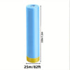 A roll of light blue heavy-duty plastic masking film tape for painting, measuring 59 inches long.