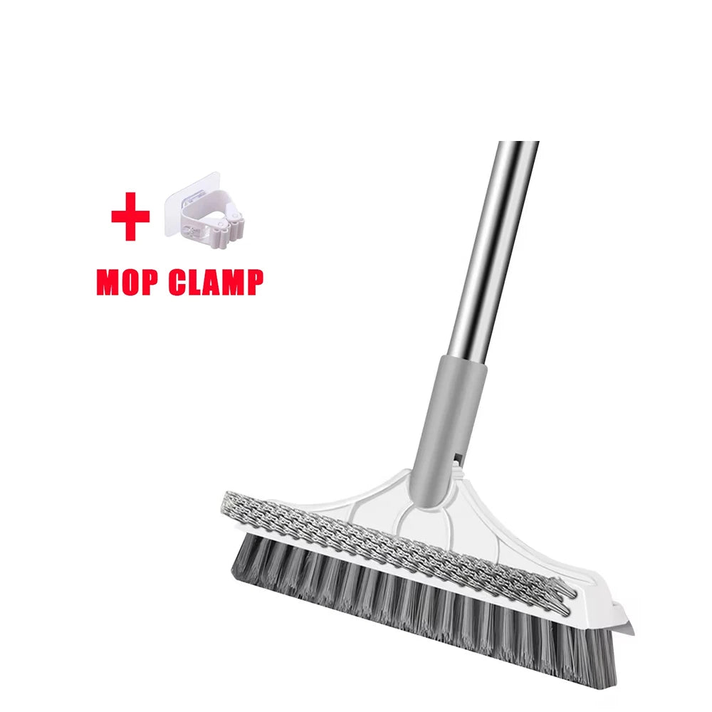 A silver mop clamp and a cleaning brush are shown for deep cleaning.