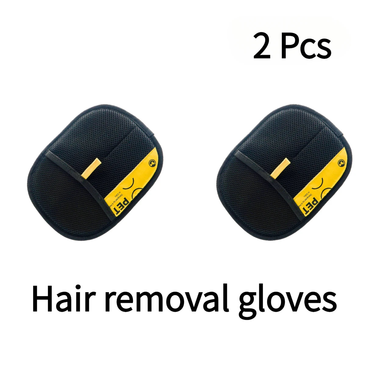 Two pairs of black reusable electrostatic pet hair removal gloves.