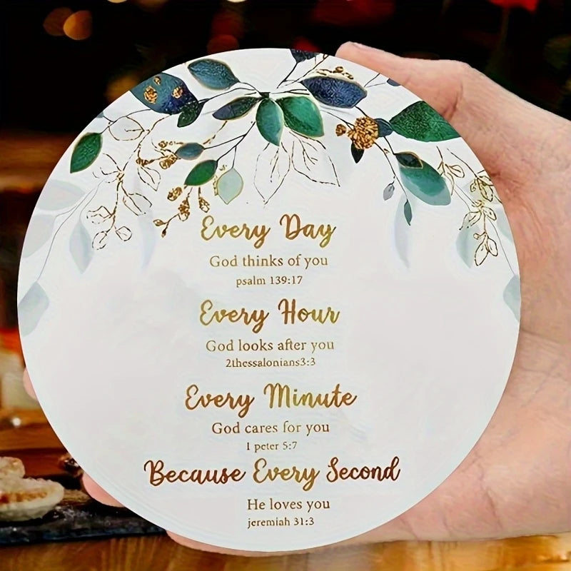 Floral Pattern Wooden Coasters