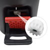 Close-up view of a replacement gear for a rotating mop, showing a white plastic component.