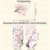 Finished size of decorative peach tree branches for wall, measuring 78cm x 30.7in.