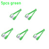 A set of five green two-sided microfiber cleaning brushes for eyeglasses.