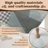 Close-up of a gray fabric mat showing various patterns and textures, highlighting quality materials and craftsmanship.