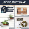A set of heavy duty vinyl siding hooks and accessories including an organizer, gadget, mailbox, plaque, potted plants, and li
