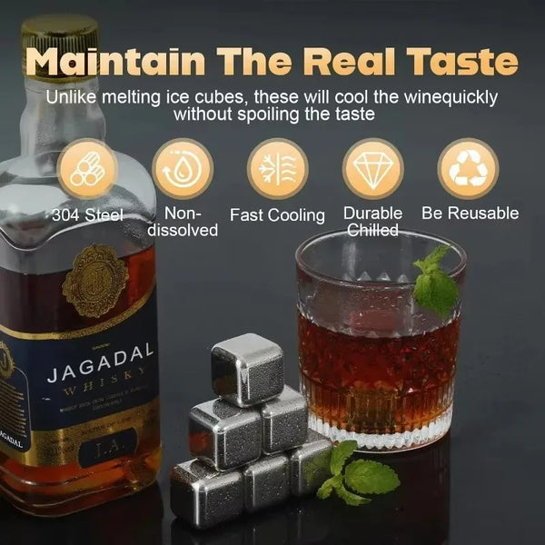 Jagadal Whisky ice cubes made of 304 steel used for cooling without spoiling the taste