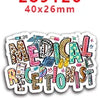 Un juego de 10 kits de letras planas de resina para hacer carteles de recepcionista médica.