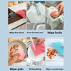 A set of microfiber tear-off cleaning cloths used for wiping the stove, bowl pool, fruits, pots, dishwashing, and countertops