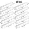Ten wall mounted acrylic display shelves measuring 30.5cm by 12in