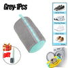 Grey 1 piece durable zippered laundry bag for shoe cleaning with a gift box and a yellow cloth.
