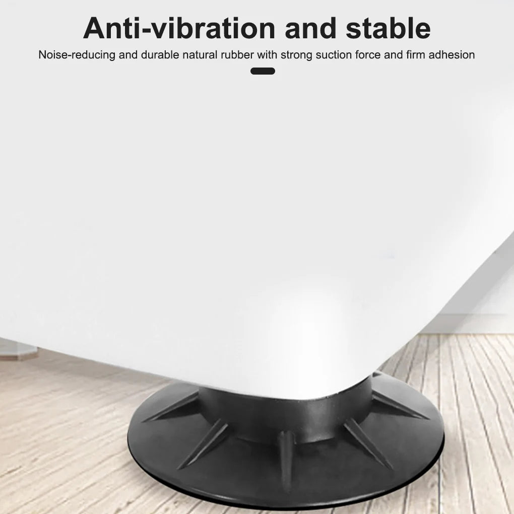 Black anti-vibration rubber pads designed for washing machines and dryers