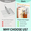 Comparison of 6 layers and 9 layers stainless steel pants hangers for clothes