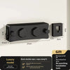 Black double rope and rope clamp set for drying laundry with high-strength steel wire