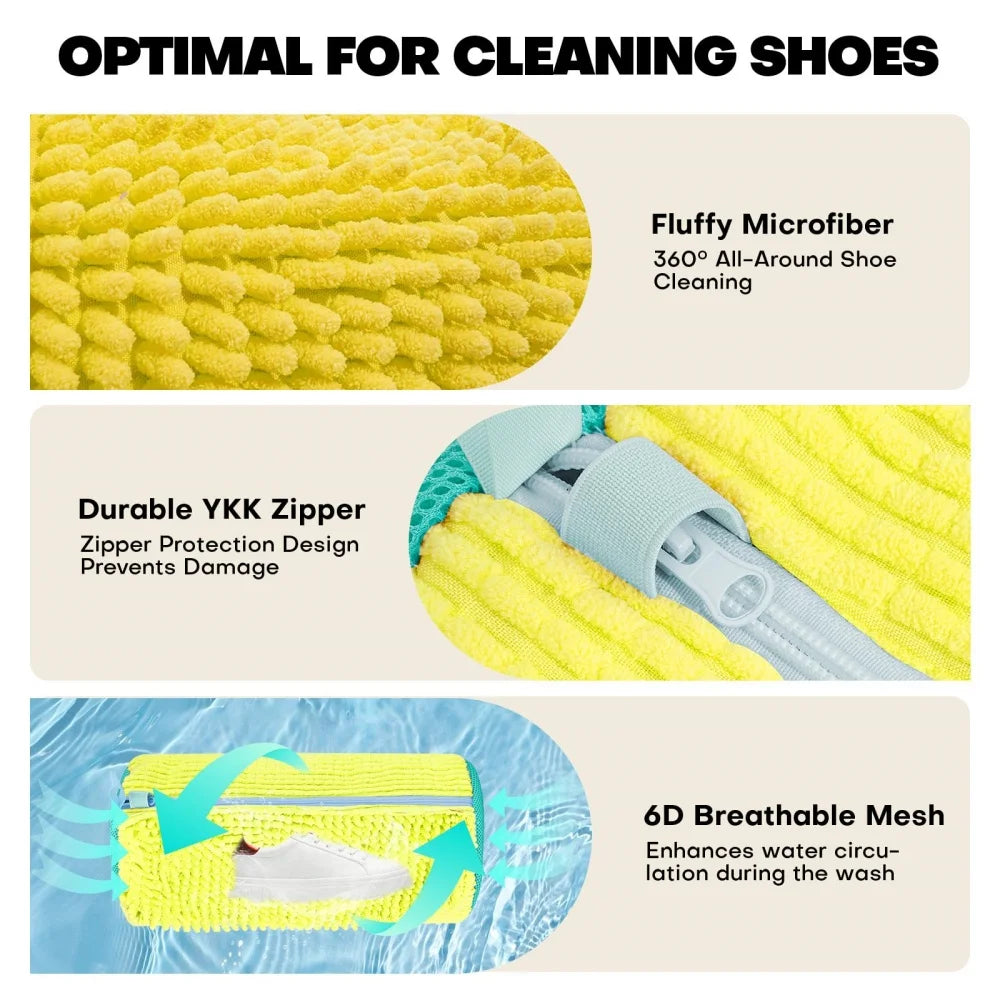 Reusable Shoe Cleaning Bags for Laundry