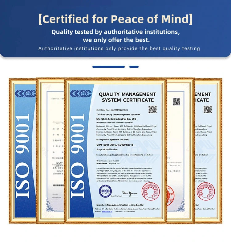 مجموعة شهادات نظام إدارة الجودة المعتمد وفقاً لمعياري ISO 9001 و ISO 906