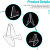 Clear acrylic display stands for collectibles shown in various angles.