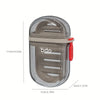 A clear, leakproof portable soap dish with a gray lid and silicone seal for travel or kitchen use.