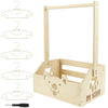 Natural wood storage crate organizer with hanging slots for baby and toys