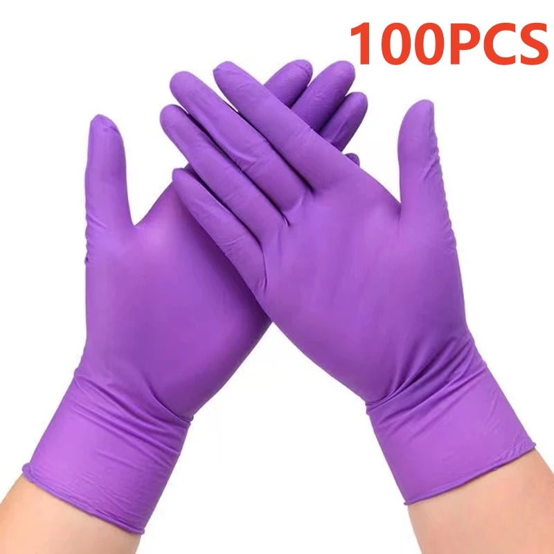 Fuchsia Nitrile Disposable Cleaning Gloves