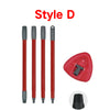 Set of three red mop handles and a red mop head with a black attachment shown against a white background