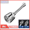 Extensor de grifo de cocina plateado con cuello flexible para 2 modos