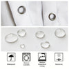 A set of white fabric items and icons demonstrating waterproof, washable, ironable, and natural dry features.