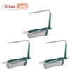 Three green adjustable over-sink dish rack organizers for kitchen use