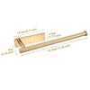 A brass stainless steel under cabinet paper towel holder with a 33.5cm length and a 14.5cm mounting plate.