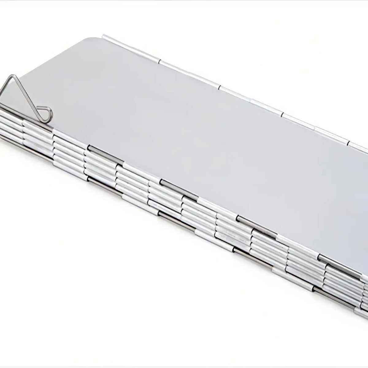 Silver multi-plate outdoor gas stove wind shield with a protective metal cover
