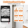 Black multi-functional mesh bag organizer with compartments for underwear, socks, and scarves mounted on a wall.