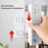 A hand installs a white adhesive wall hook onto a white door, demonstrating convenient installation.