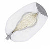 White reusable shoe washing bag with a gray zipper opening showing white foam inserts