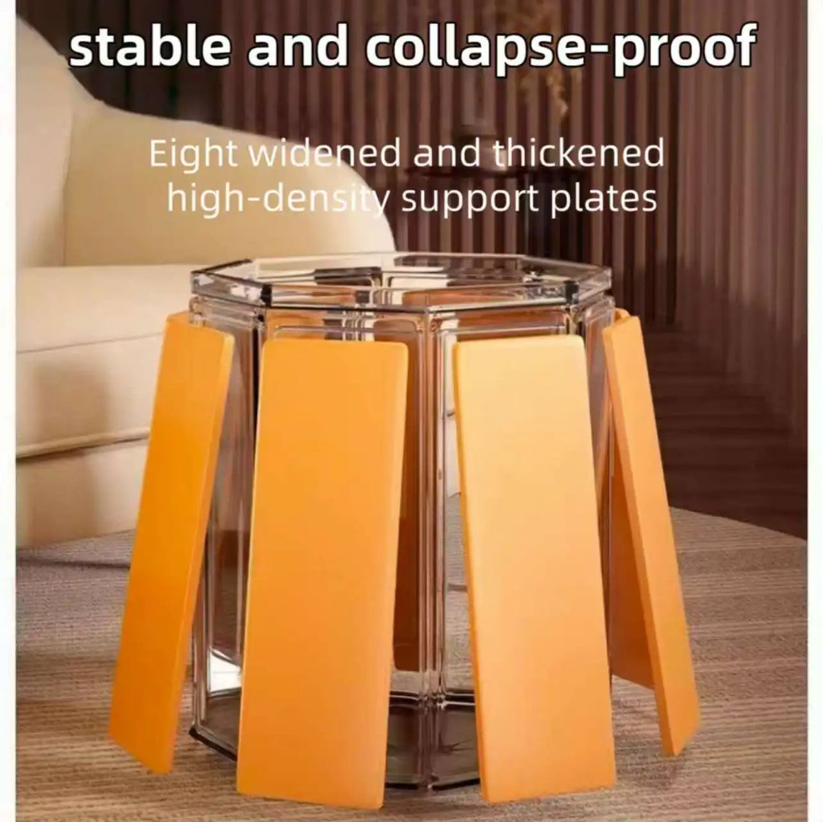 Baignoire de pieds pliable en acrylique transparent avec huit supports élargis et épaissis