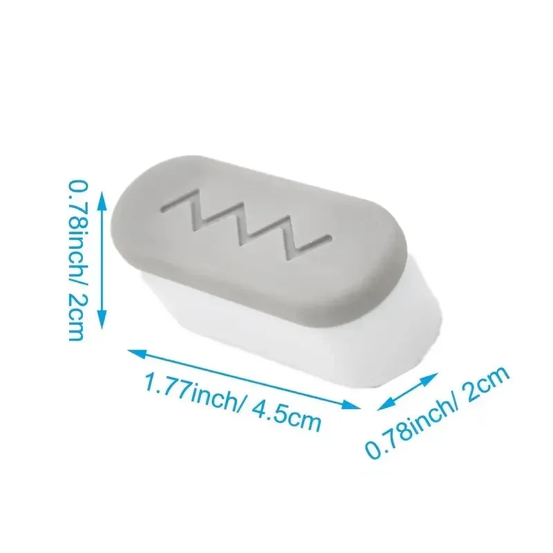 A white silicone pad designed for toilet seat vibration dampening and protection.