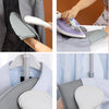 Close-up shots of a heat resistant ironing pad and iron being used on clothing.