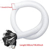 White braided cable sleeve with a 1.3cm diameter and a length of 500cm
