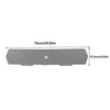 A gray silicone kitchen sink drain mat shown flat with dimensions 76cm/29.92in and 15.3cm/6.02in.