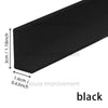 A black silicone shower threshold water barrier strip shown with dimensions of 3cm by 1.6cm.