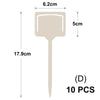 A diagram showing the dimensions of a T-shaped plant marker, measuring 6.2cm wide and 17.9cm long.