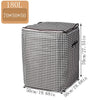 A rectangular checkered fabric storage bag with dimensions 70x50x50 cm.