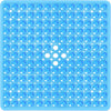 A blue non-slip shower mat with numerous suction cups for grip.