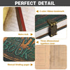 A set of crafting supplies including a 2 color ribbon bookmark, a retro lock, a three-dimensional typeface cover, and manual 