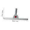 A heavy duty glass cleaning squeegee set with a gray handle and a silver blade, measuring 17cm long.