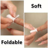 Close-up images showing soft and foldable cotton pads used for nail and gel polish removal.