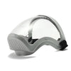 A silver full face anti-splash protective goggles shown from the side.