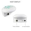 A white host display unit with DC input and an array ion head interface for an ionic foot spa bath massager.