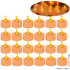 A set of romantic LED heart tea lights with artificial rose petals in a soft peach color.